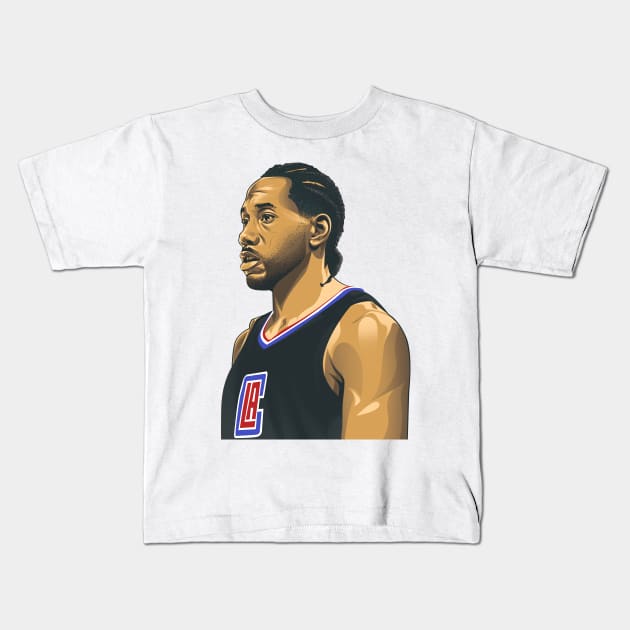 Kawhi Leonard Vector Tees Kids T-Shirt by knnthmrctn